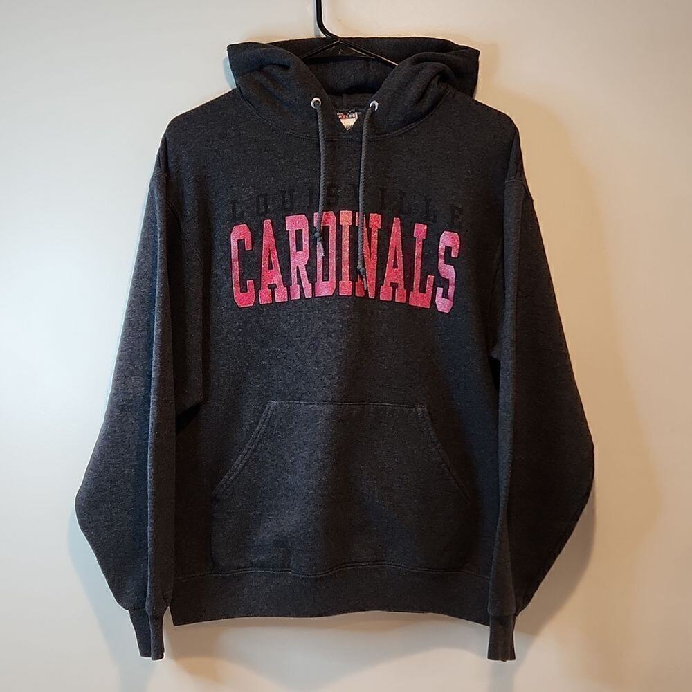 Jerzees NuBlend NCAA Louisville Cardinals Hoodie Sweatshirt Women's Size Med EUC